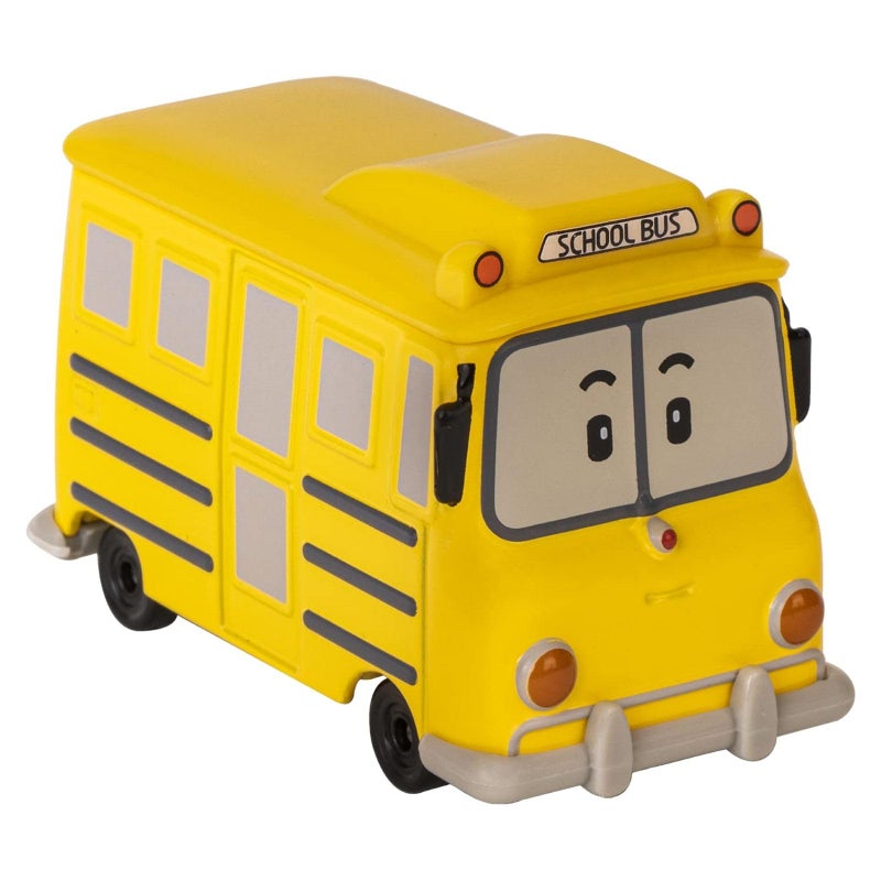 روبوكار بولي Robocar Poli Schoolb DIE-CAST لعبة معدنية سيارات حافلة مدرسية ألعاب نموذج صغير لعبة سيارة دييكاست سيارة حفلة هدايا عيد ميلاد لعب للأطفال الصغار سن 1-5 بنين بنات - Image 2